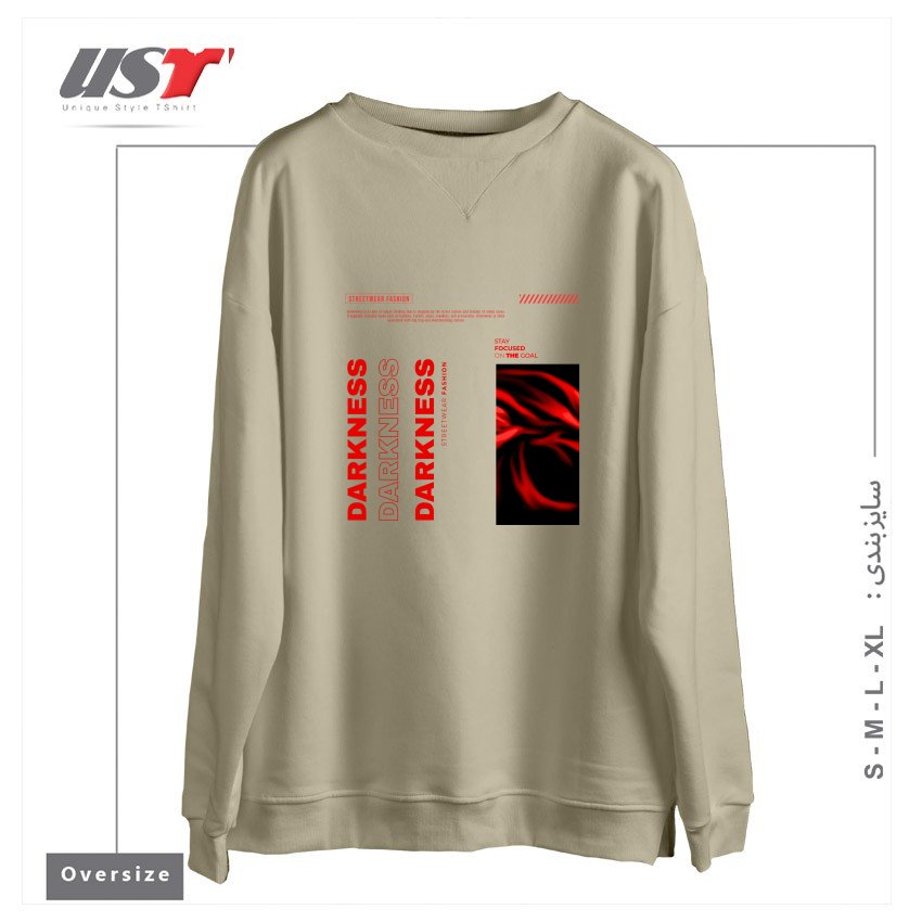 سوییشرت اورسایز طرح typography 68