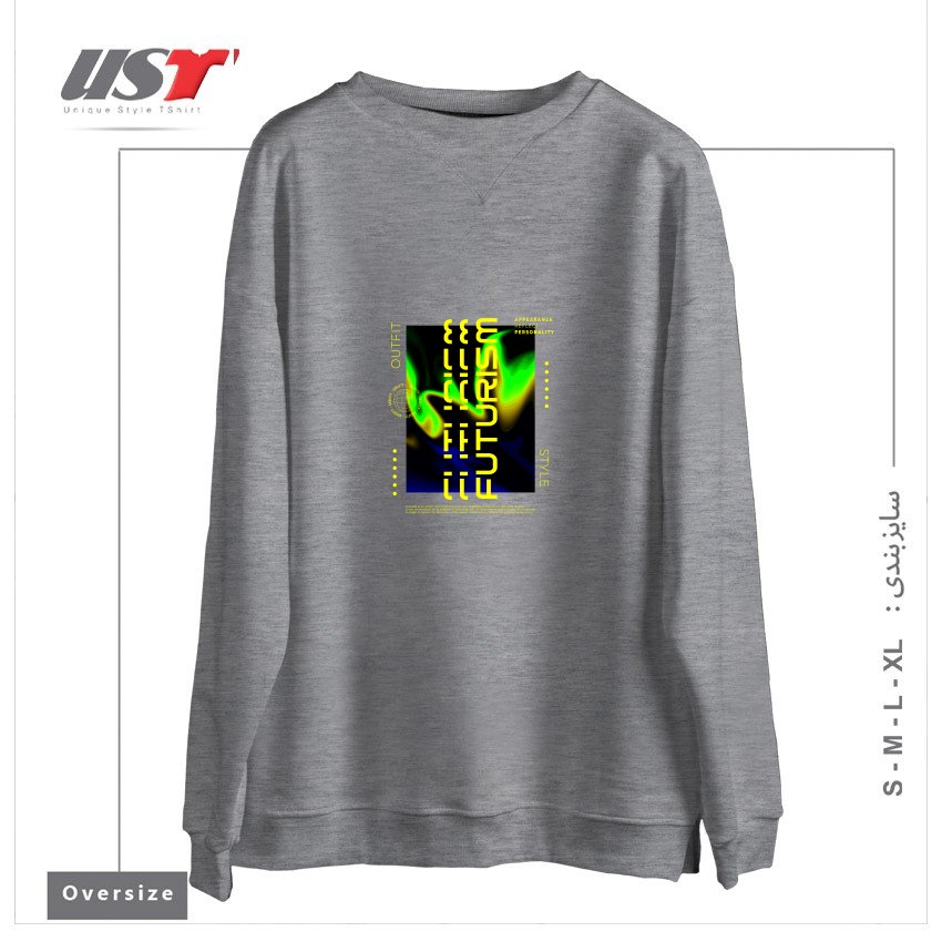 سوییشرت اورسایز طرح typography 70