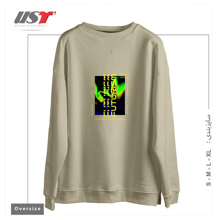 سوییشرت اورسایز طرح typography 70