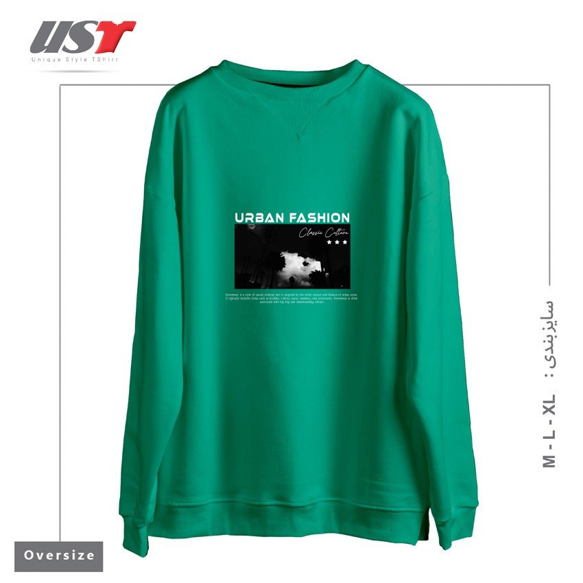 سوییشرت اورسایز طرح typography 71