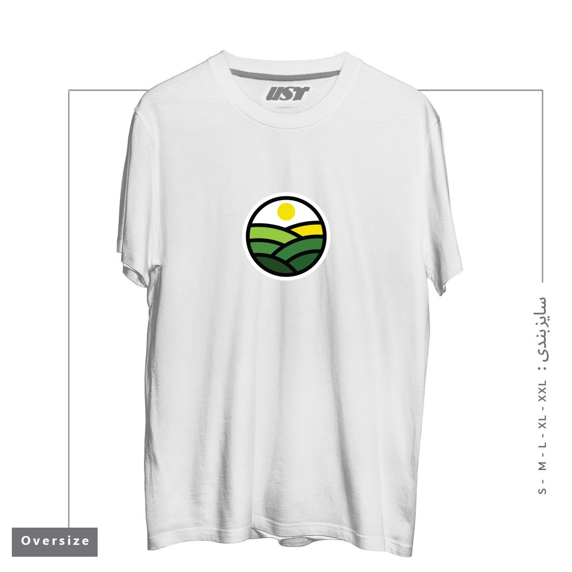 تیشرت اورسایز طرح NATURE LINE