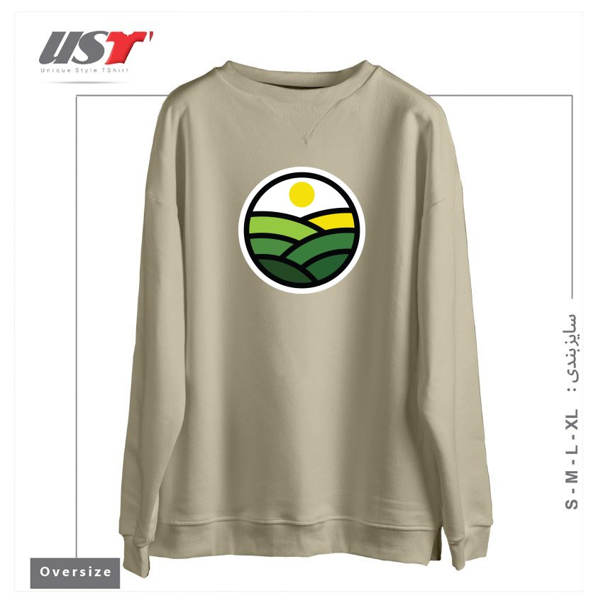 سوییشرت اورسایز طرح NATURE LINE