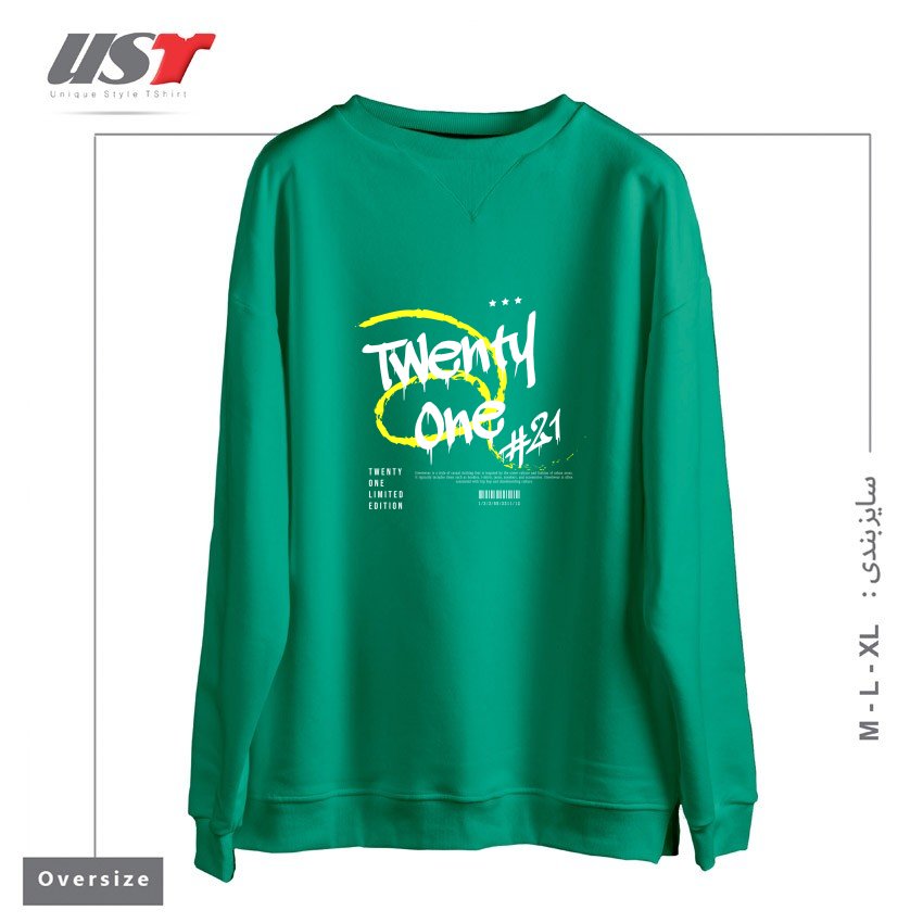 سوییشرت اورسایز طرح typography 74