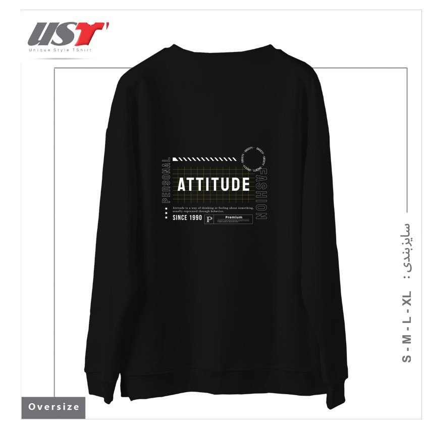طرح typography 76+ سوییشرت اورسایزرنگ مشکی