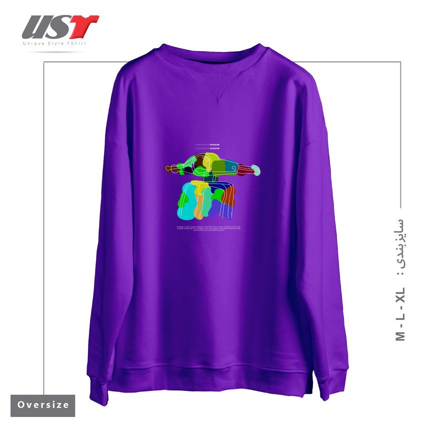 سوییشرت اورسایز طرح typography 77