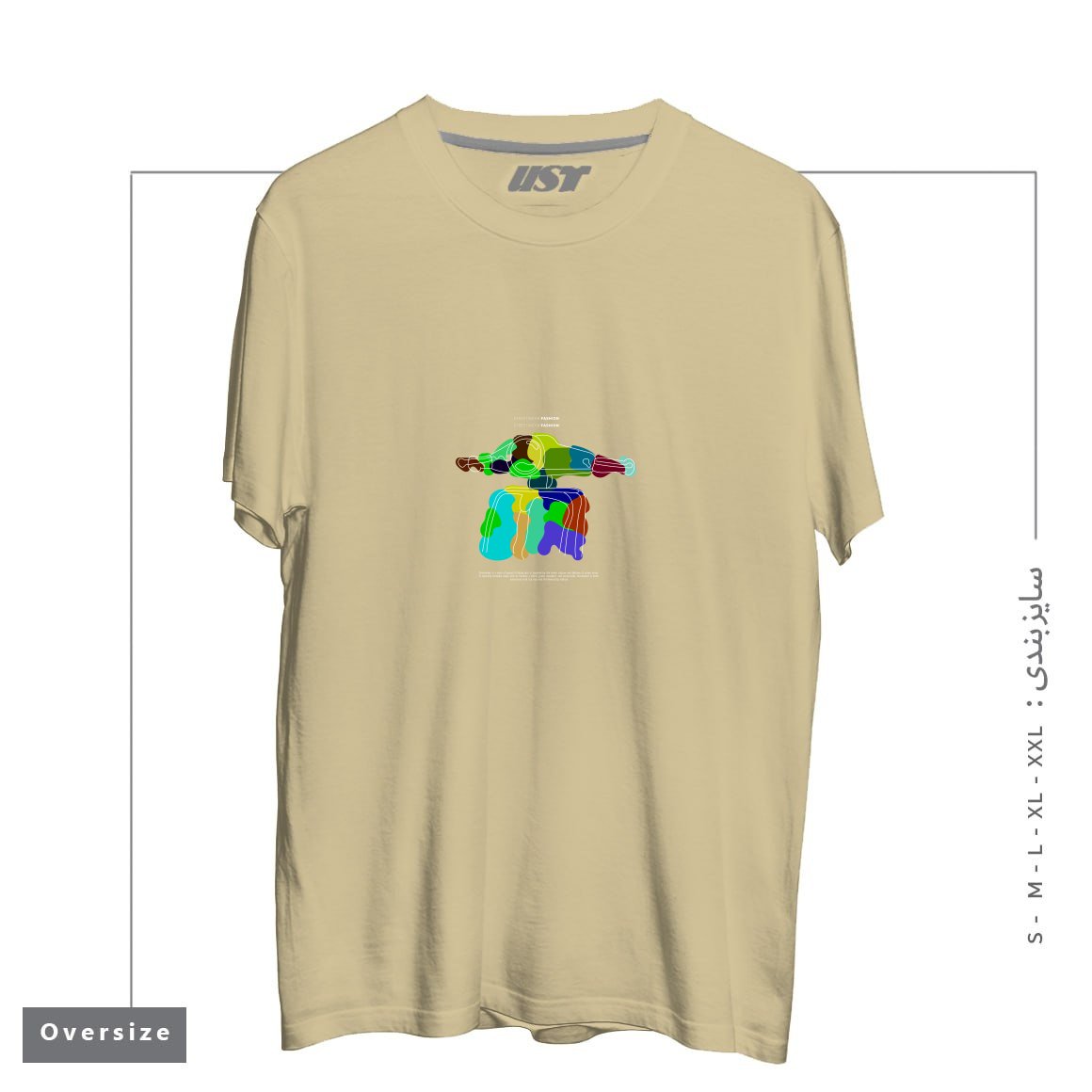 تیشرت اورسایز طرح typography 77