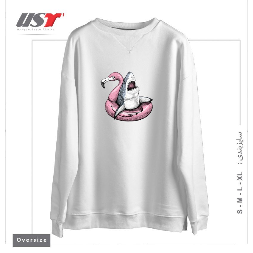 سوییشرت اورسایز طرح AHHHHH. TIME TO RELAX. (COLOR VERSION)