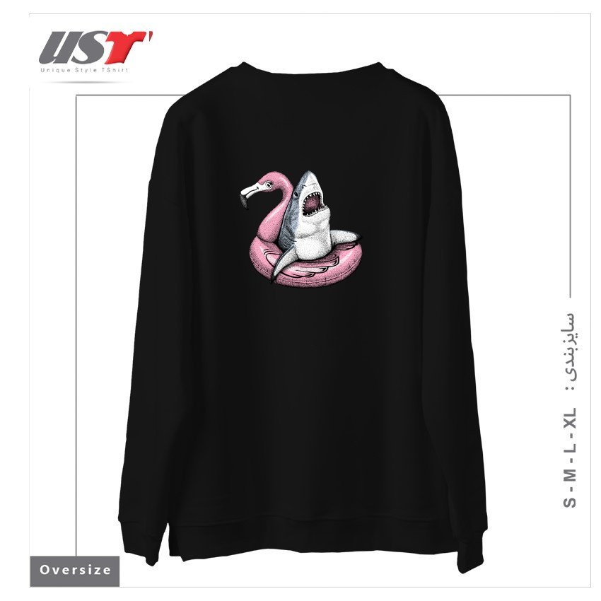 طرح AHHHHH. TIME TO RELAX. (COLOR VERSION) سوییشرت اورسایزرنگ مشکی