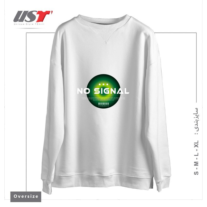 سوییشرت اورسایز طرح typography 78