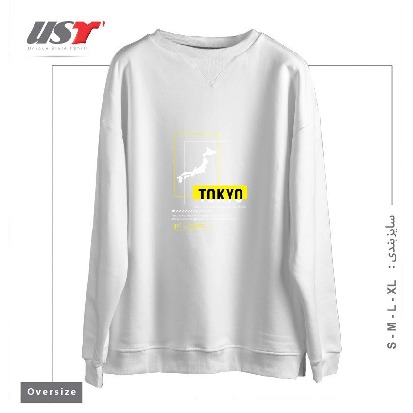 سوییشرت اورسایز طرح typography 81