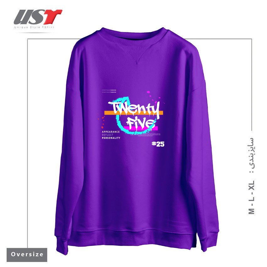 سوییشرت اورسایز طرح typography 82