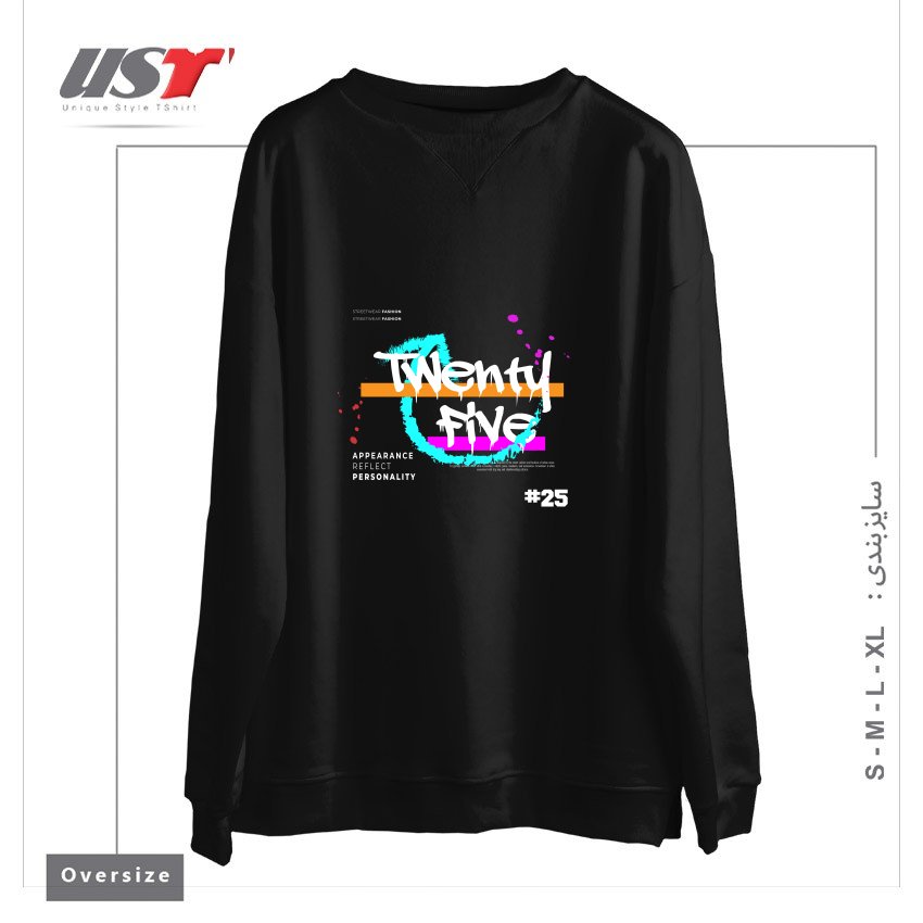 سوییشرت اورسایز طرح typography 82