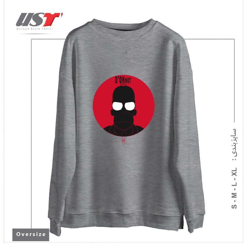سوییشرت اورسایز طرح D'OHNUT