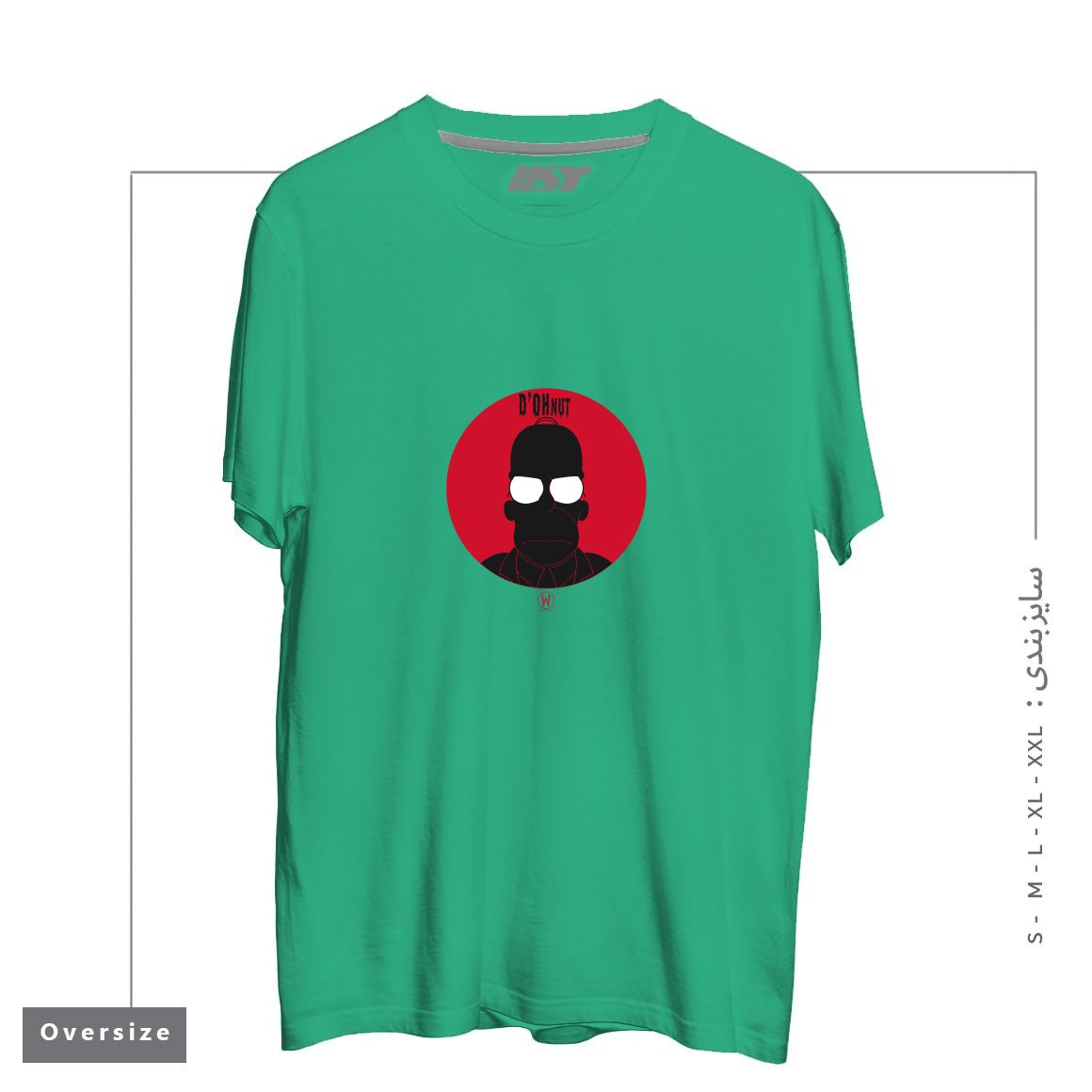 تیشرت اورسایز طرح D'OHNUT