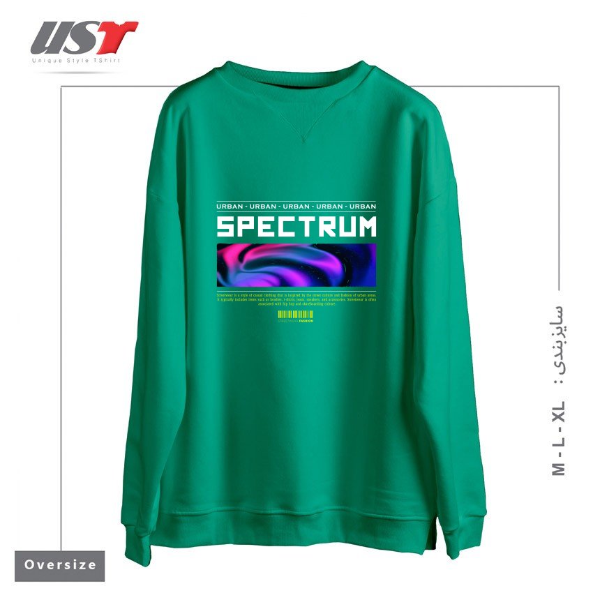 سوییشرت اورسایز طرح typography 90