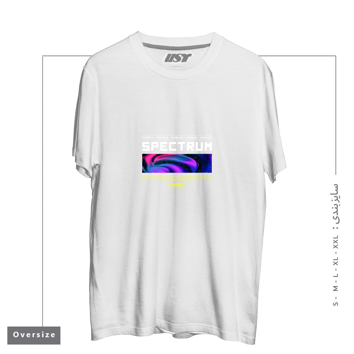 تیشرت اورسایز طرح typography 90