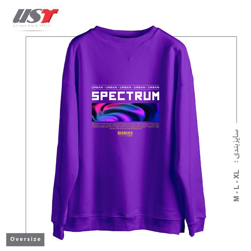 سوییشرت اورسایز طرح typography 90