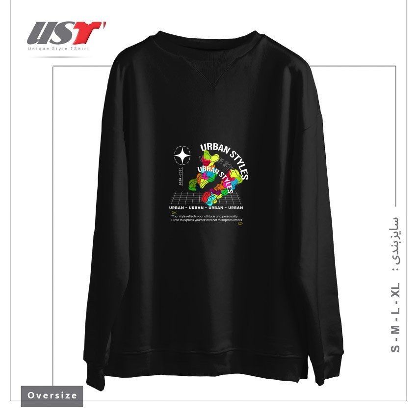 سوییشرت اورسایز طرح typography 94