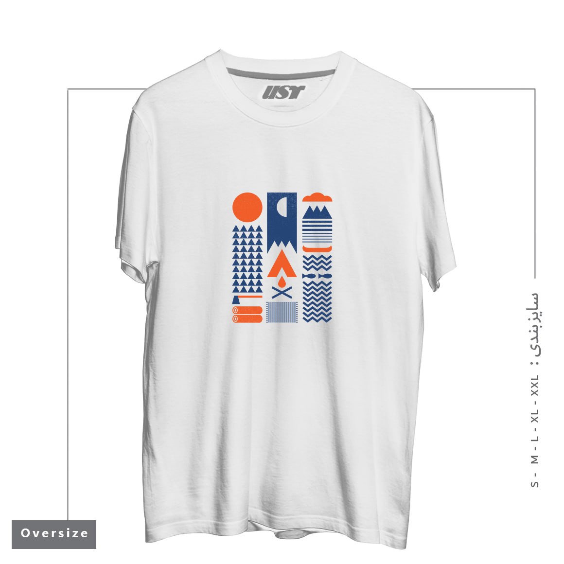 طرح SIMPLIFY تیشرت اورسایزرنگ سفید