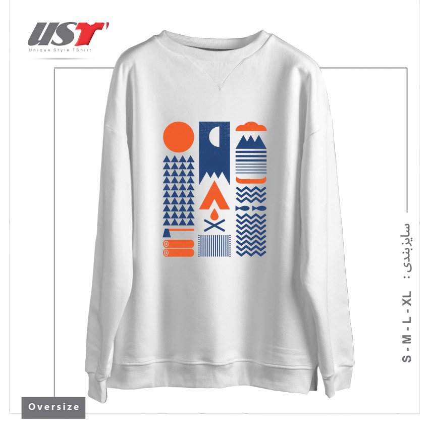 طرح SIMPLIFY سوییشرت اورسایزرنگ سفید