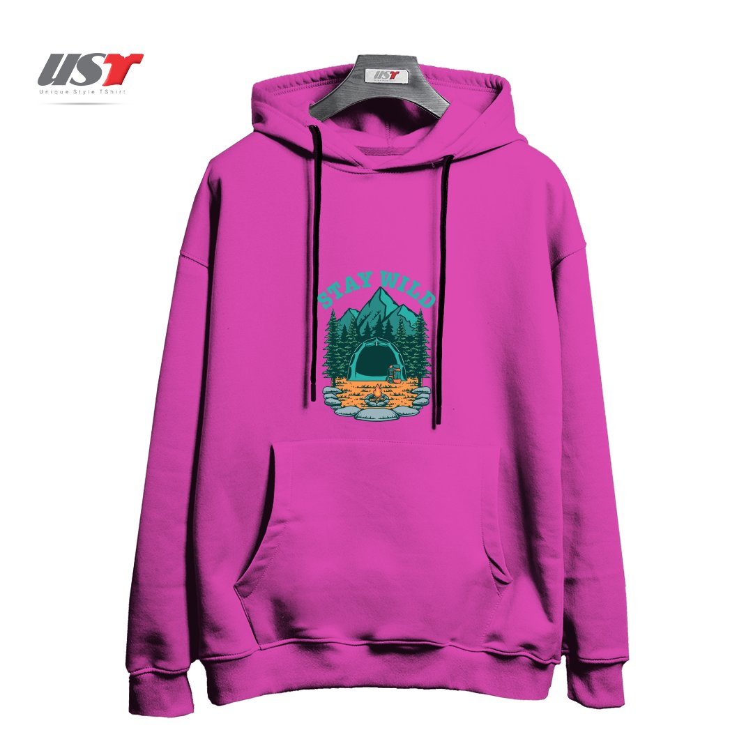 هودی اورسایز طرح STAY WILD