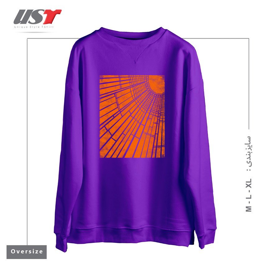 سوییشرت اورسایز طرح SUNLIGHT