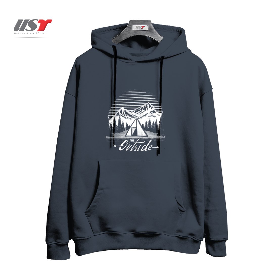 طرح THE OUTSIDE هودی اورسایزرنگ دودی