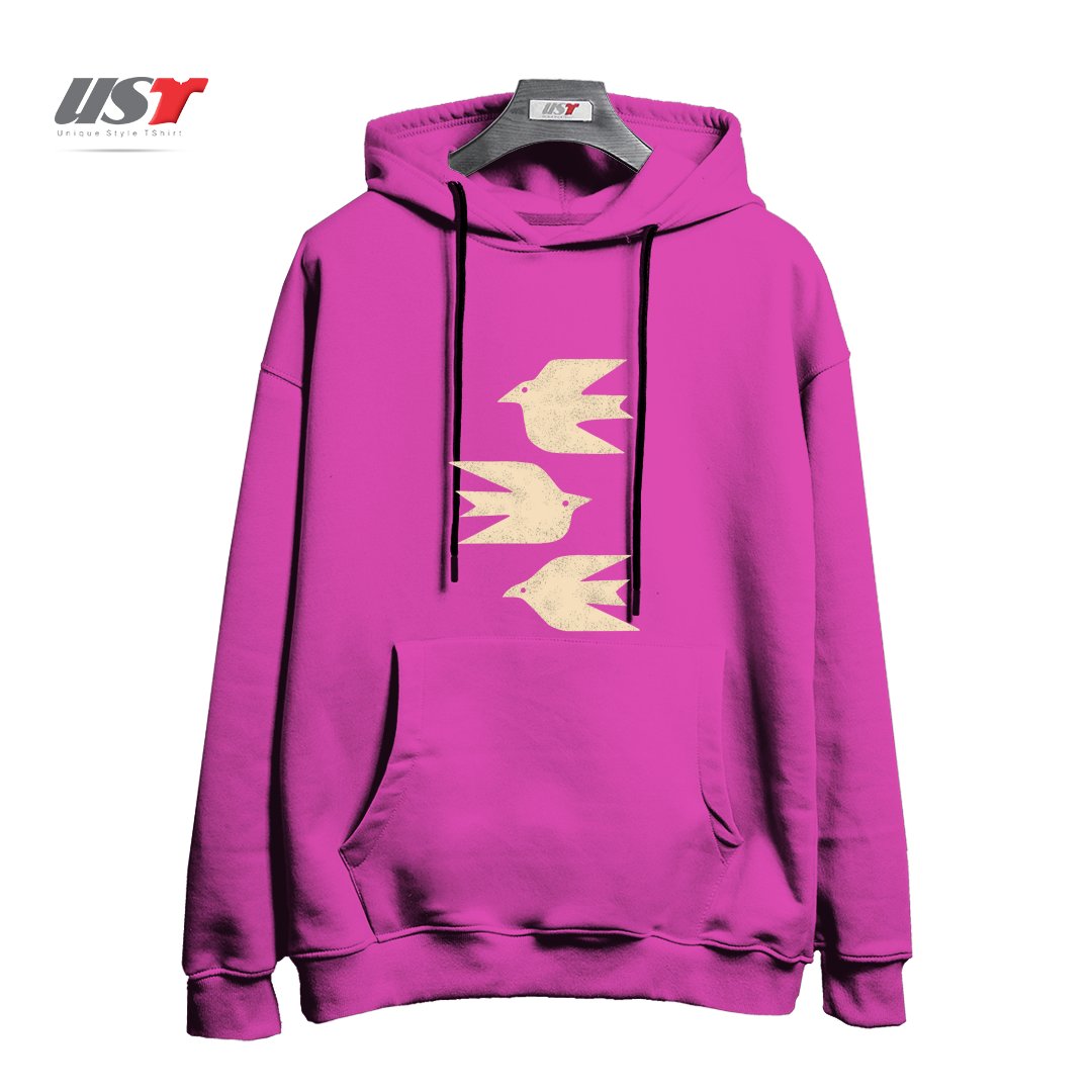 هودی اورسایز طرح DOVES IN FLIGHT