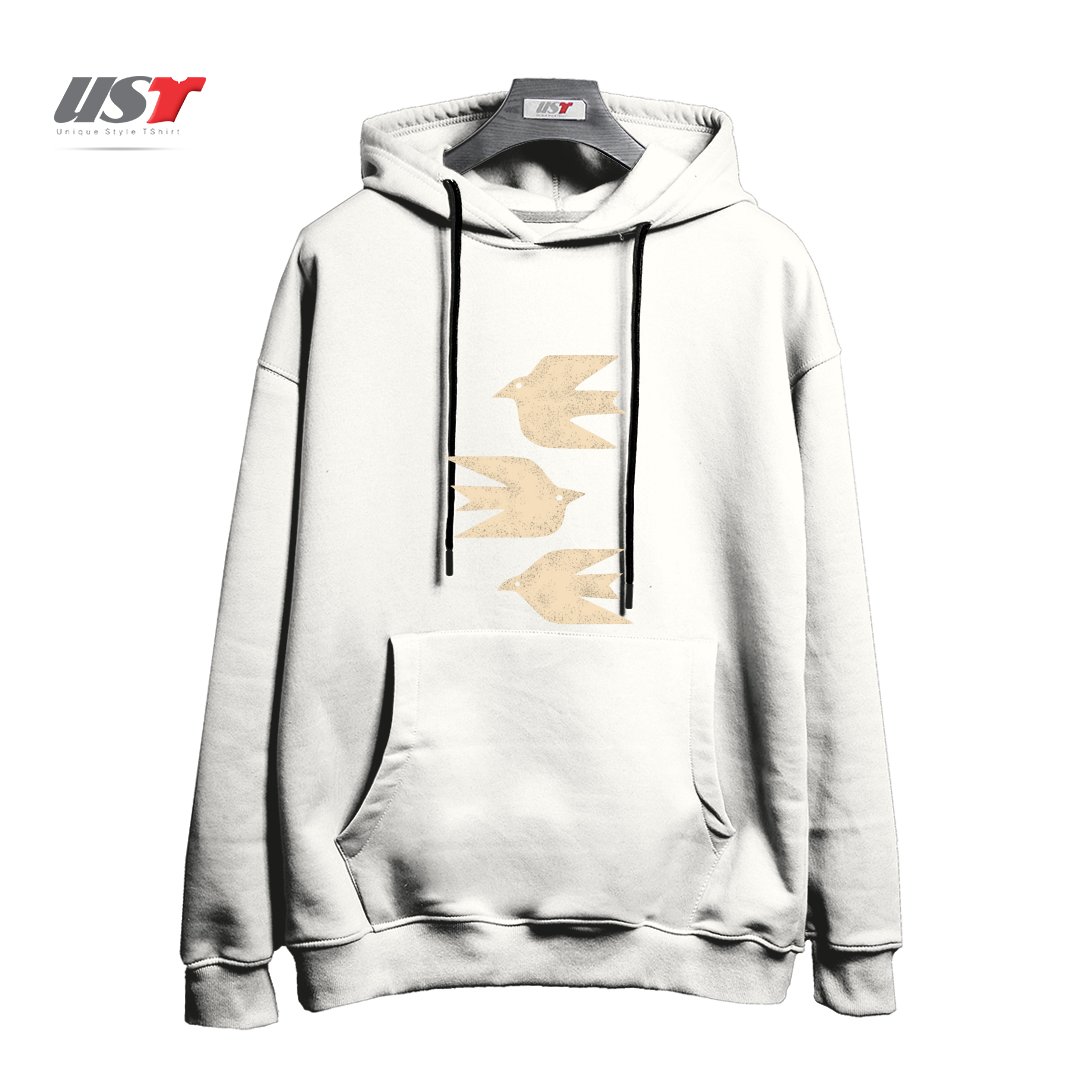 هودی اورسایز طرح DOVES IN FLIGHT