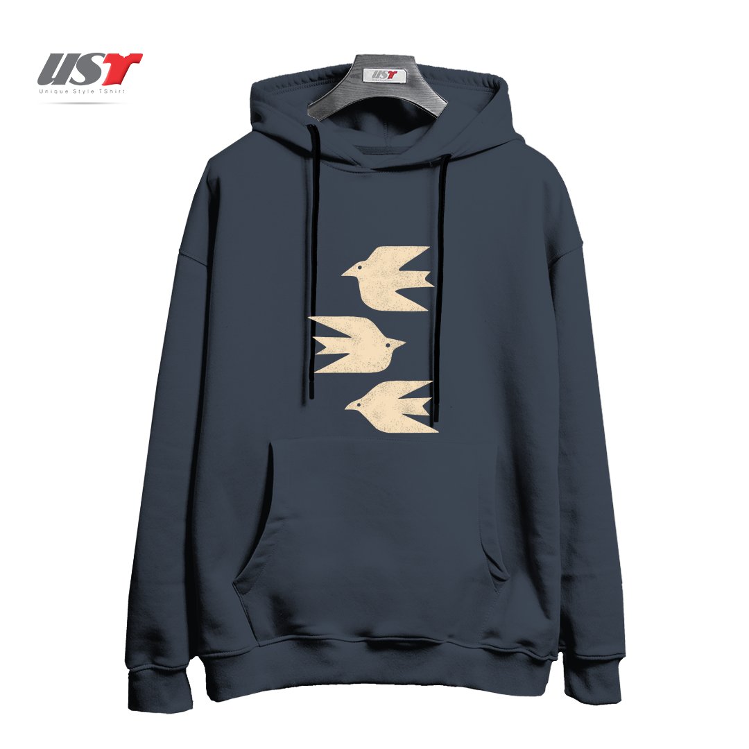 طرح DOVES IN FLIGHT هودی اورسایزرنگ دودی