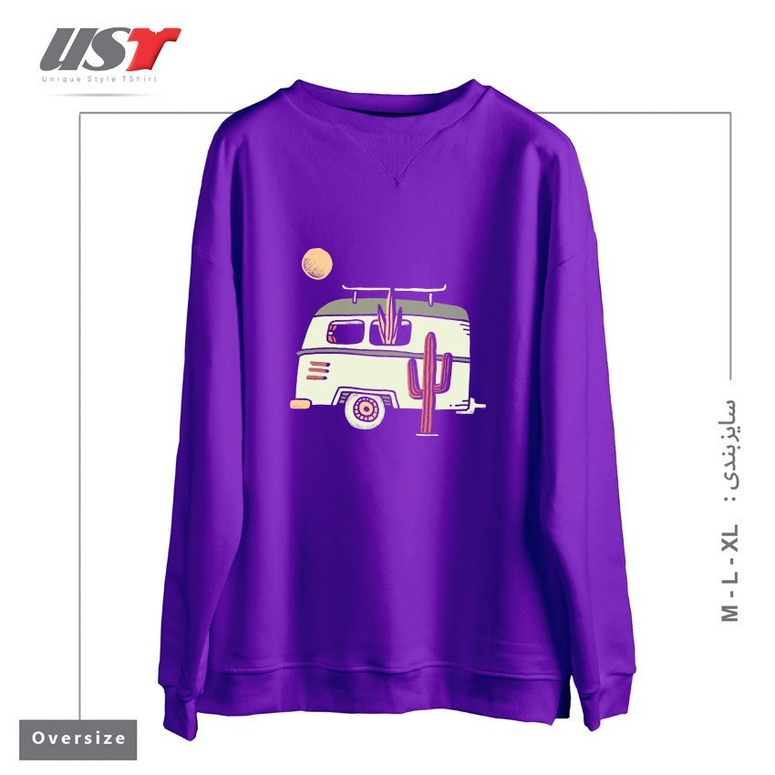 سوییشرت اورسایز طرح VAN LIFE