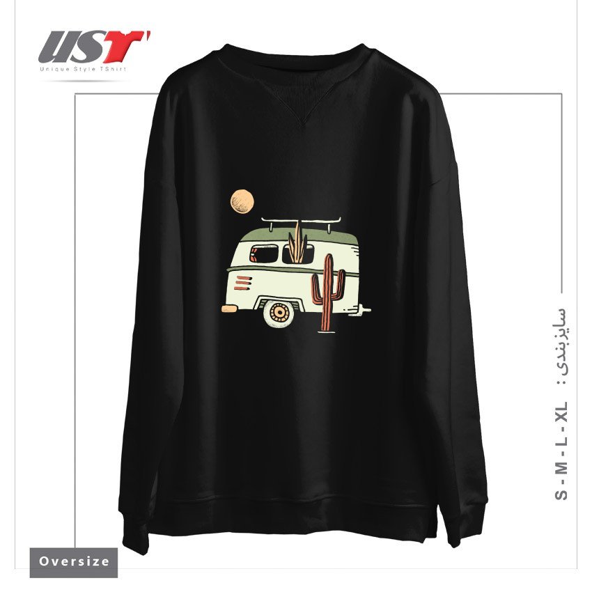 سوییشرت اورسایز طرح VAN LIFE