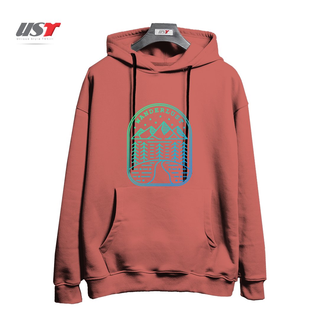 هودی اورسایز طرح WANDERLUST