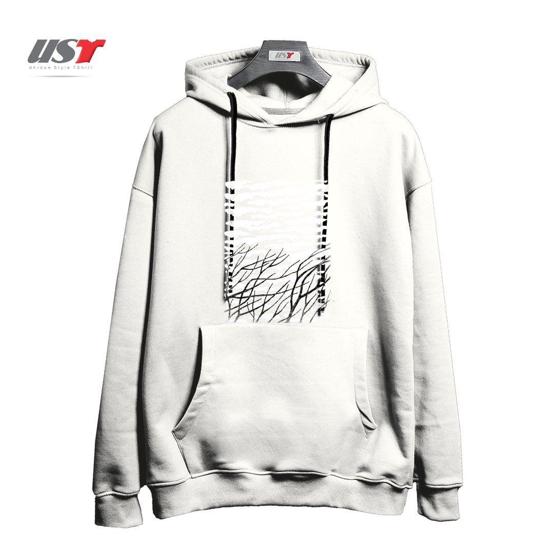 طرح WINDY هودی اورسایزرنگ سفید