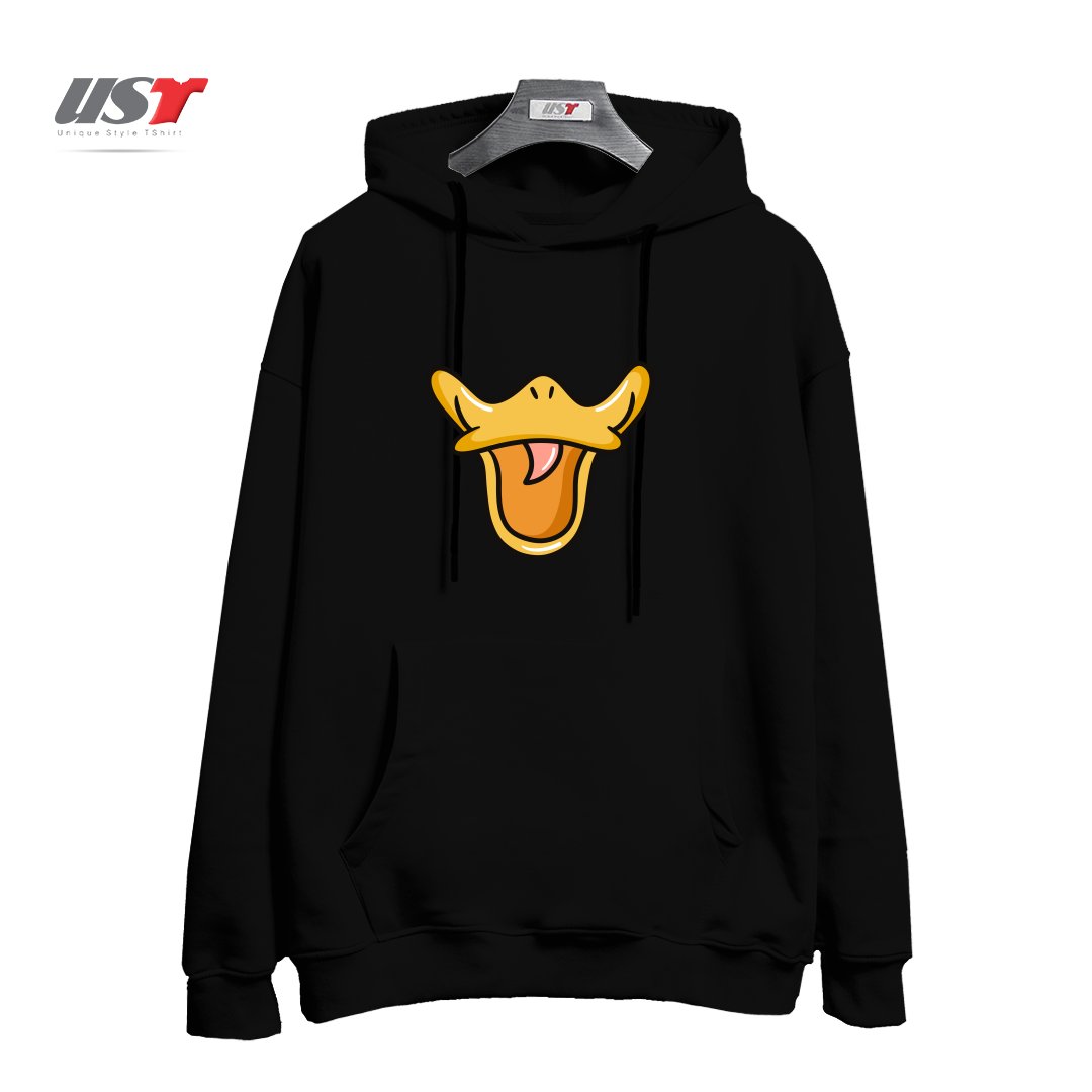 طرح DUCK FACE هودی اورسایزرنگ مشکی