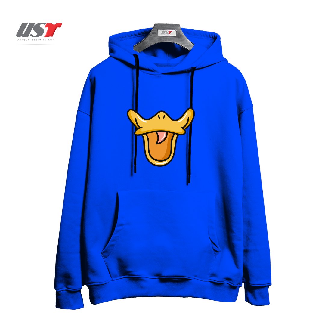 طرح DUCK FACE هودی اورسایزرنگ آبی شالی