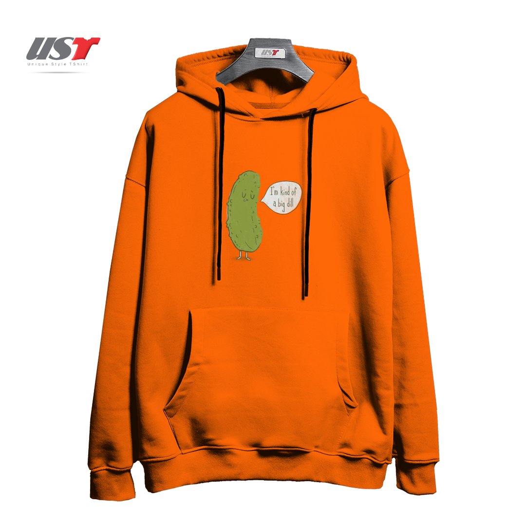 طرح BIG DILL هودی اورسایزرنگ نارنجی