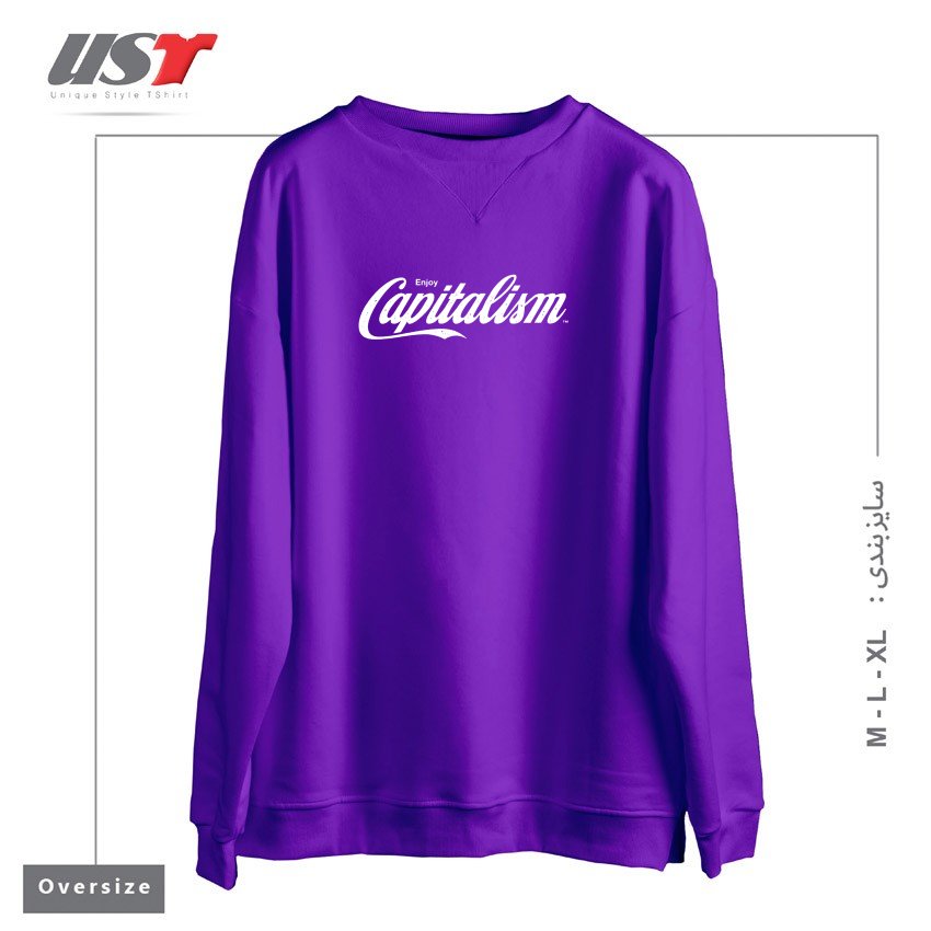 سوییشرت اورسایز طرح ENJOY CAPITALISM