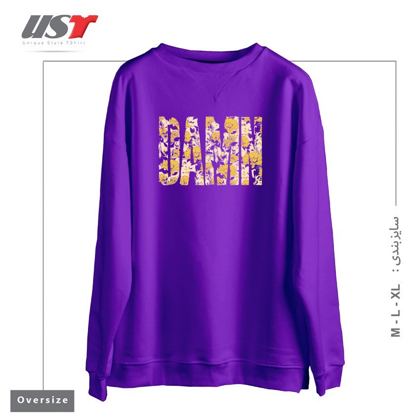 سوییشرت اورسایز طرح FLOWERS