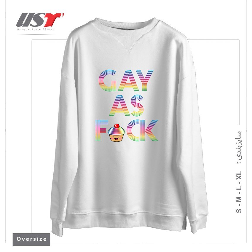 سوییشرت اورسایز طرح GAY AS FCK