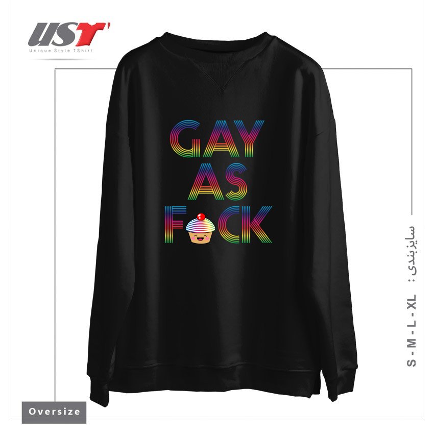 سوییشرت اورسایز طرح GAY AS FCK