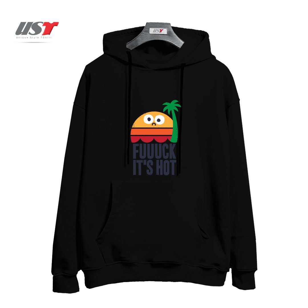 طرح HEATED RHETORIC هودی اورسایزرنگ مشکی