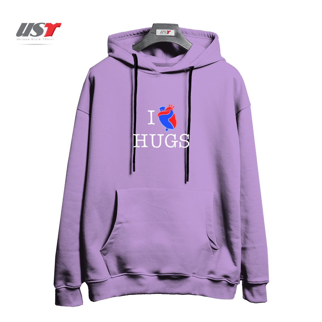 طرح I LOVE HUGS هودی اورسایزرنگ یاسی