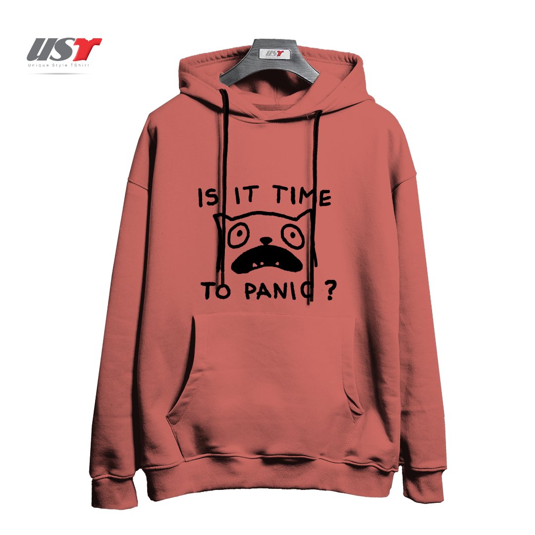 هودی اورسایز طرح IS IT TIME TO PANIC