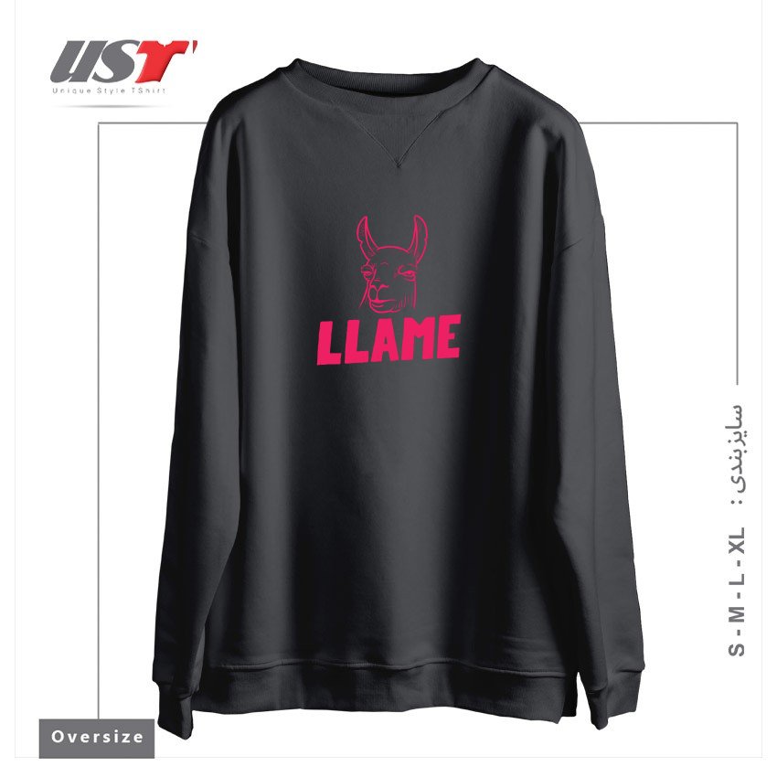 سوییشرت اورسایز طرح LLAME