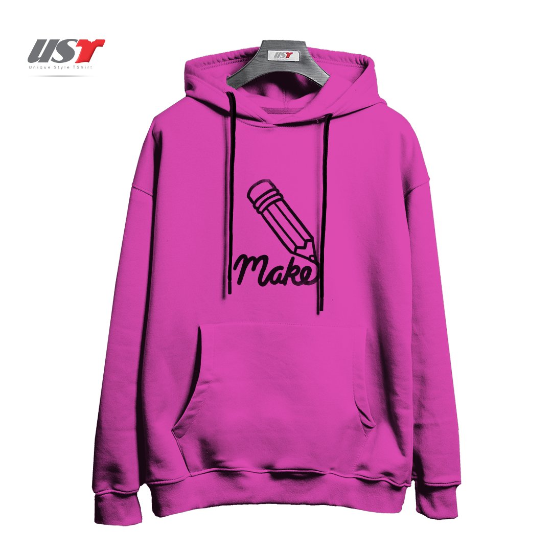 طرح MAKE  ALEX SOLIS DTG هودی اورسایزرنگ صورتی