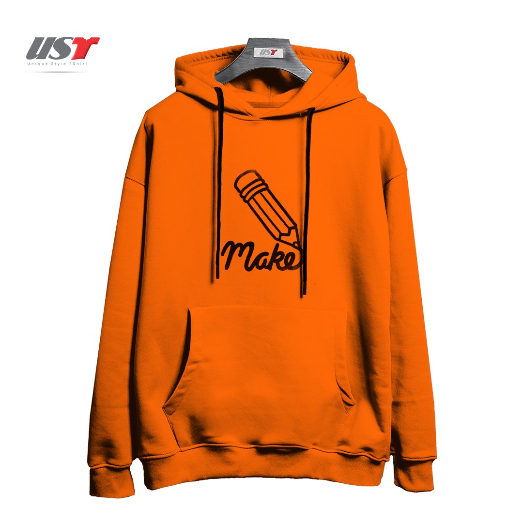 طرح MAKE  ALEX SOLIS DTG هودی اورسایزرنگ نارنجی