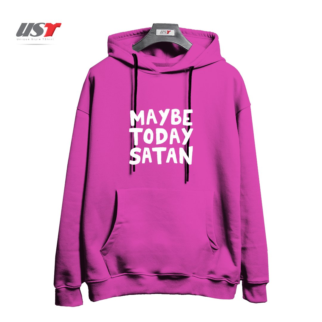 هودی اورسایز طرح MAYBE TODAY SATAN