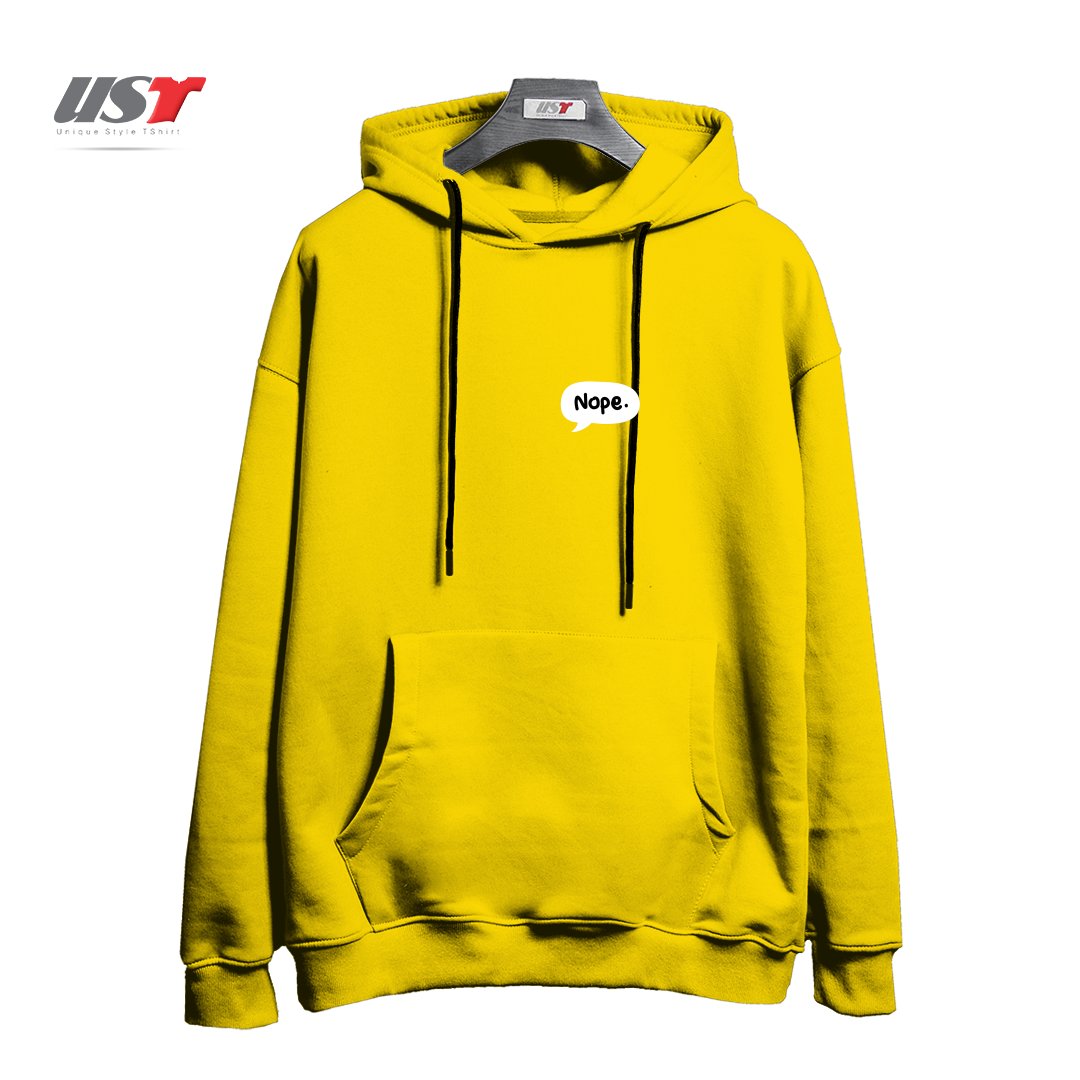 طرح NOPE COMICS SPEECH BALLOON DIALOG BOX هودی اورسایزرنگ زرد