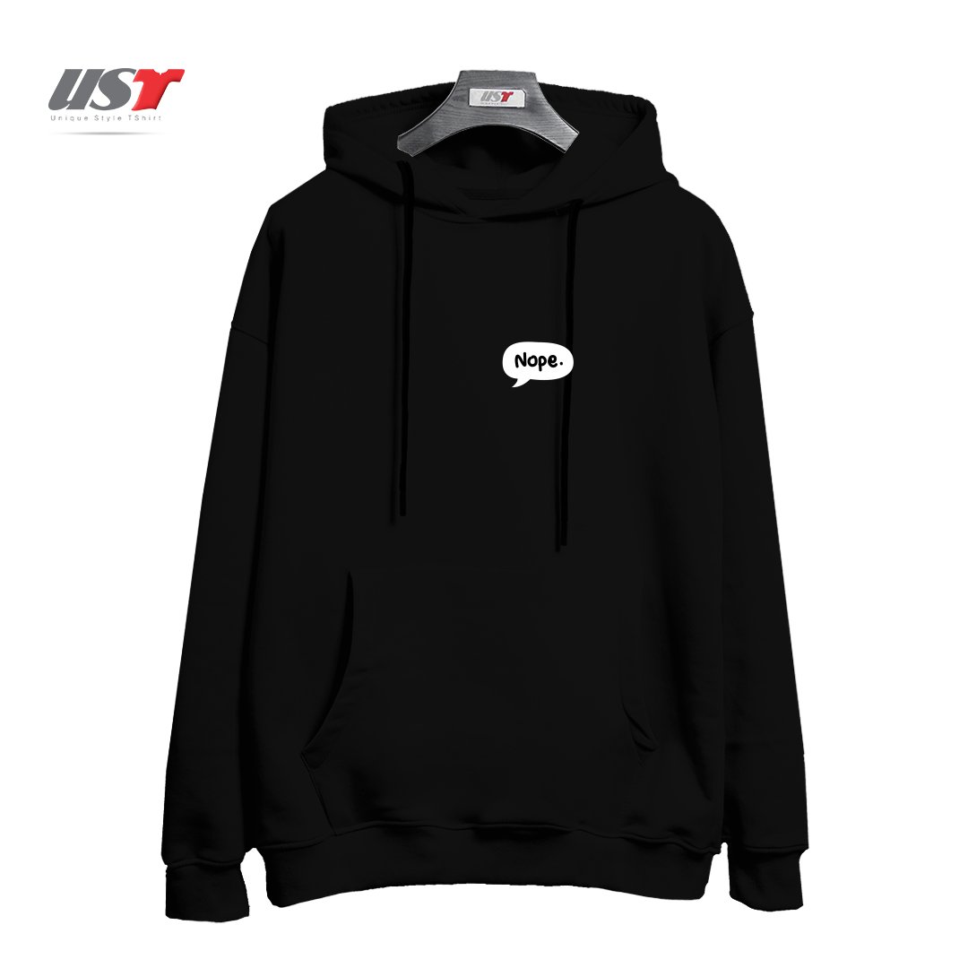 طرح NOPE COMICS SPEECH BALLOON DIALOG BOX هودی اورسایزرنگ مشکی